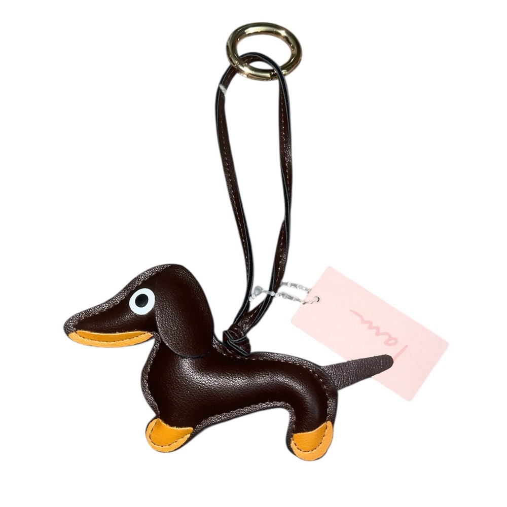 I am dog faux leather Keychain / bag charm